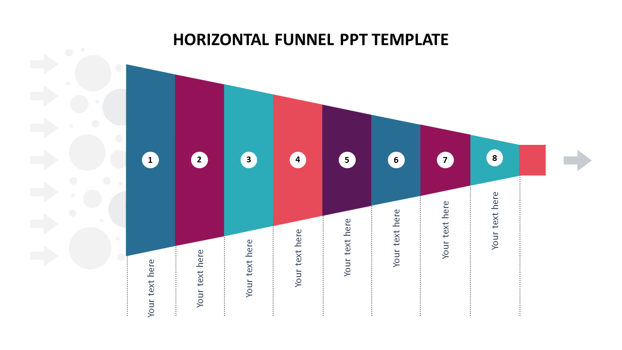 horizontal funnel ppt template